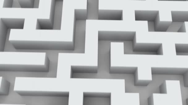A travers le labyrinthe, concept de nouvelle voie. Animation 3D 