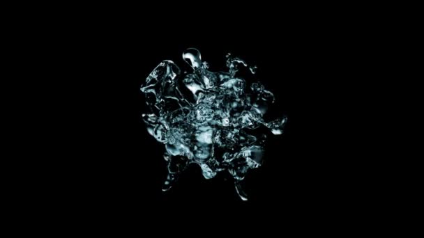 Water splash, 3d animation — Stock Video