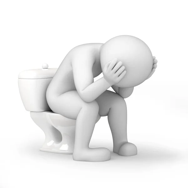 Man in toilet — Stock Photo, Image