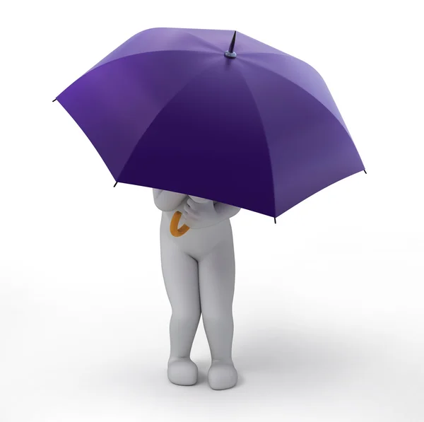 El paraguas violeta — Foto de Stock