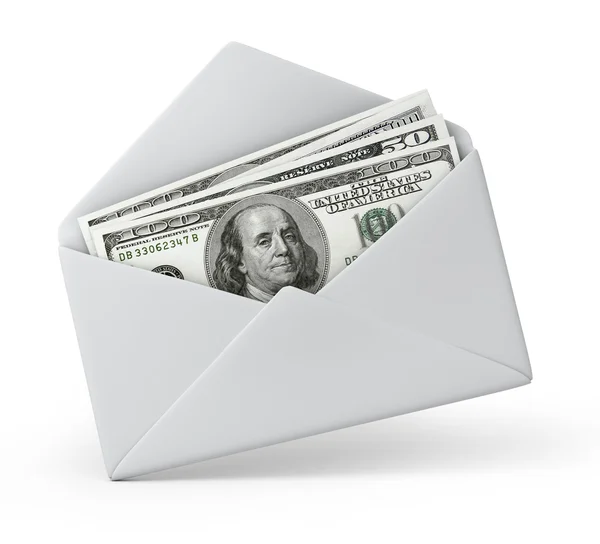 Money in an envelope — Stock Photo, Image