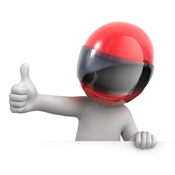 Racer with thumb up — Stock Photo, Image