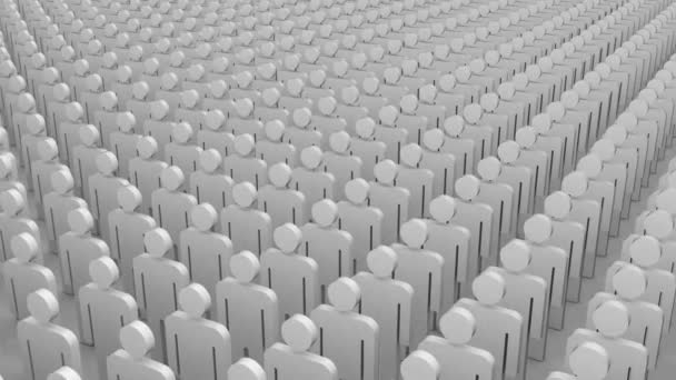 Leader dans la foule. Animation 3D — Video