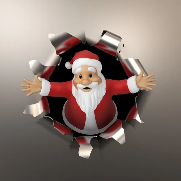 Santa strappa il metallo — Foto Stock