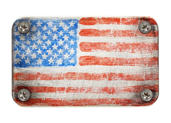 Flag on metal — Stock Photo, Image