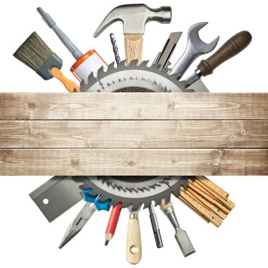 Carpentry, construction collage clipart
