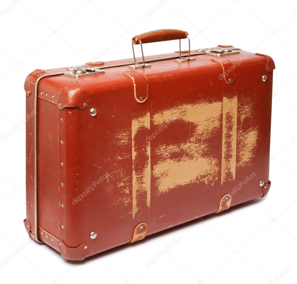 Red suitcase vintage hotsell