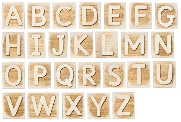 Wooden alphabet — Stock Photo, Image