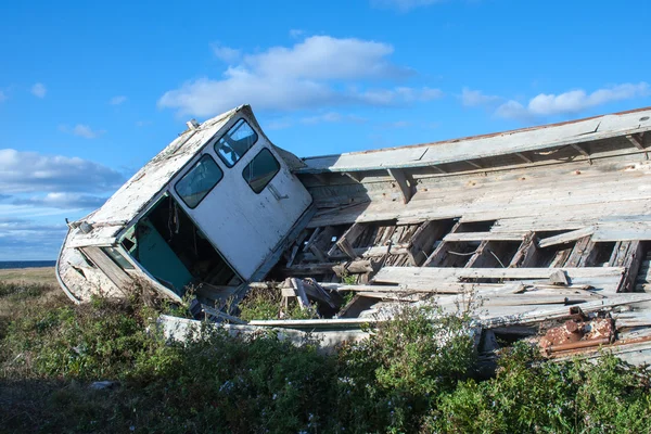 Bateau en bois dilaté — Photo