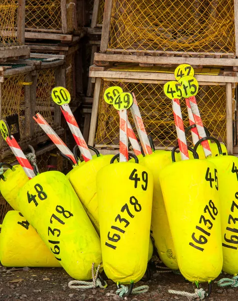 Yellow buoys — Stock Photo, Image