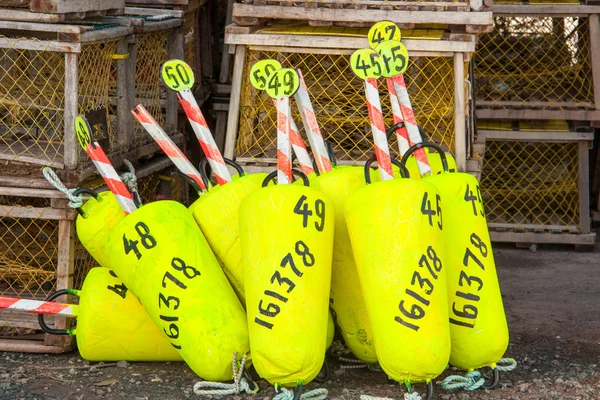 Yellow buoys — Stock Photo, Image