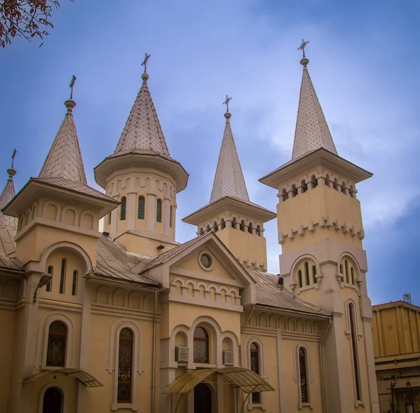 Towers Church Romania — Stock Photo, Image