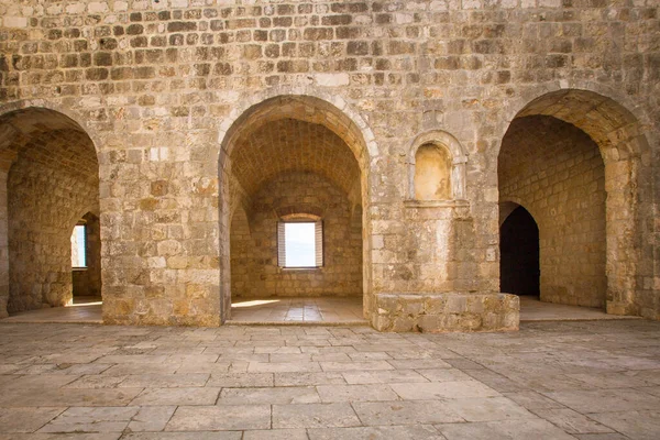 Interno Delle Mura Della Fortezza Dubrovnik — Foto Stock