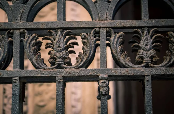 Poste Metal Ornamentado Palermo Itália — Fotografia de Stock