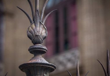 Palermo İtalya 'daki süslü metal direği