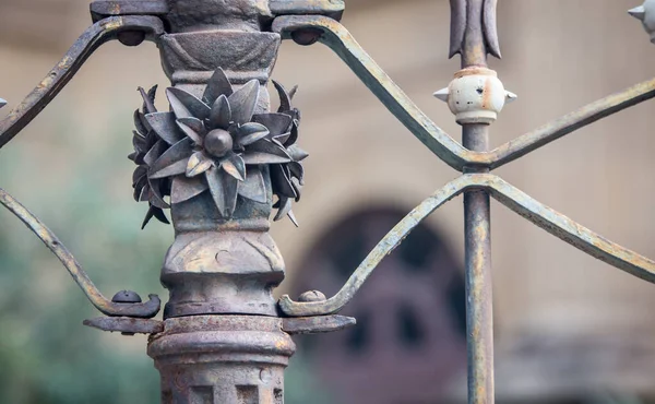 Poste Metal Ornamentado Palermo Itália — Fotografia de Stock