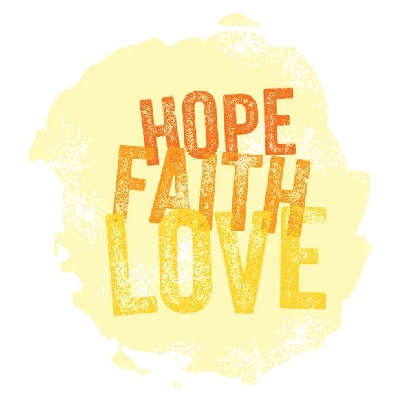 Vintage Hıristiyan tasarım umut, inanç, sevgi