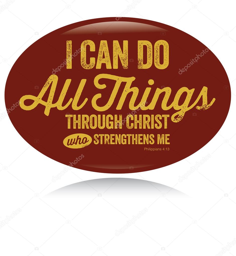 Vintage Christian design, I can do all things