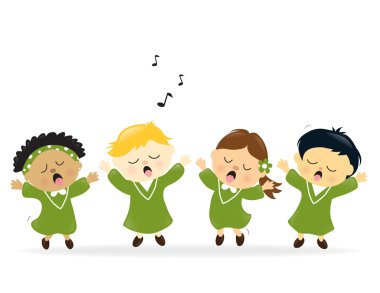 Choir singing praise clipart