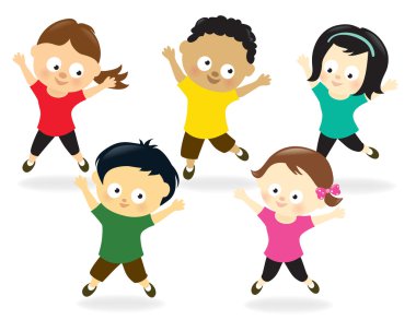 çocuklar zıplattılar yapıyor