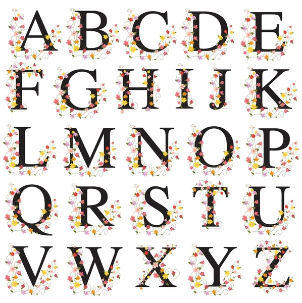 Alphabet décoratif — Image vectorielle