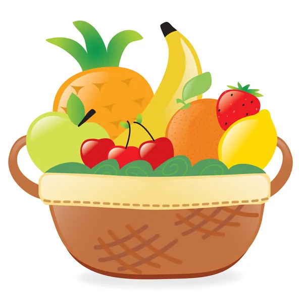 Fruit basket Vector Art Stock Images | Depositphotos