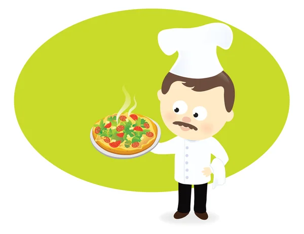 Pizza kuchař — Stockový vektor