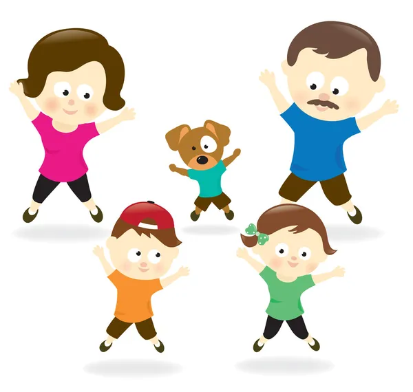 Kids doing Jumping Jacks Stock Vector Image by ©wetnose #21179033