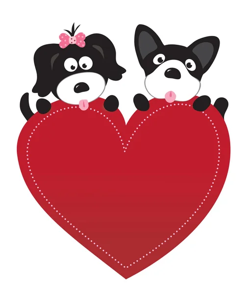 Valentijn pups vector Stockillustratie