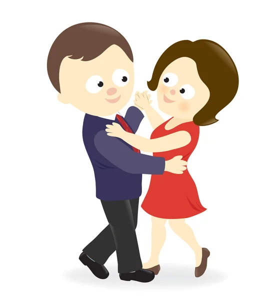 Pareja bailando — Vector de stock