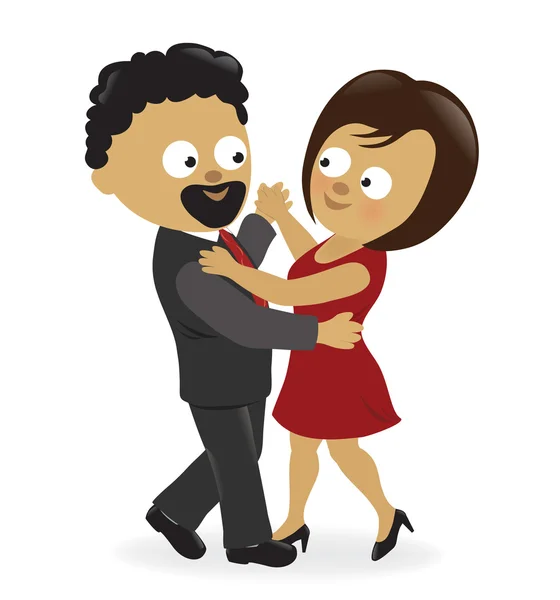 Pareja bailando — Vector de stock