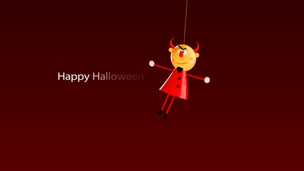 Hilarante tarjeta de felicitación de vídeo para Halloween — Vídeos de Stock