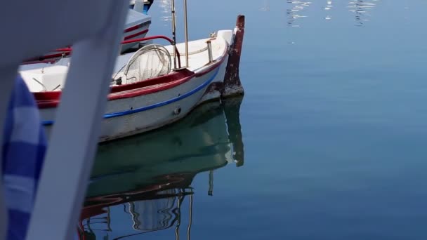 Porto, Baía e barcos — Vídeo de Stock