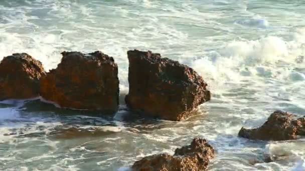 Piedras en la playa — Vídeos de Stock