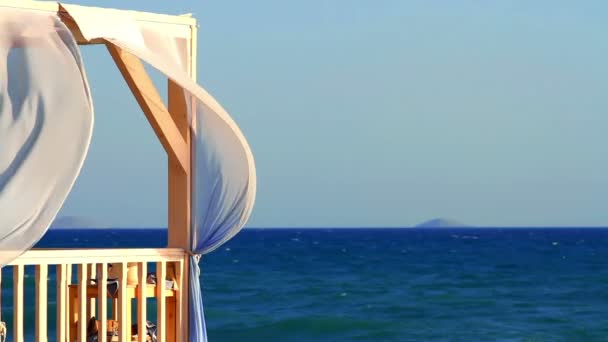 Terraza en la playa — Vídeos de Stock