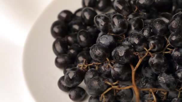 Grapes on a white background — Stock Video