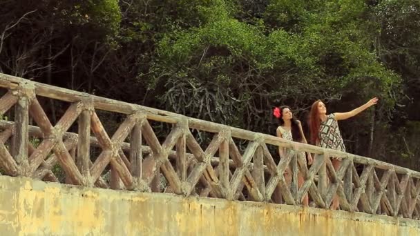 Chicas en la playa — Vídeos de Stock