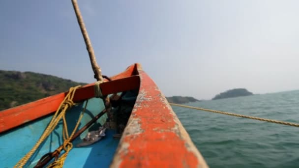Море і човен — стокове відео