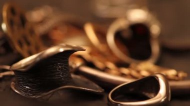 altın takı oluşan Zincirler ve halkalar, yakın çekim