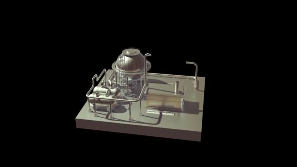 3D model průmyslového podniku — Stock video