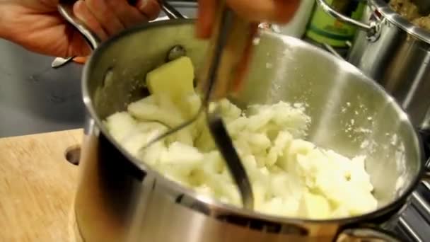 Картопляне пюре — стокове відео