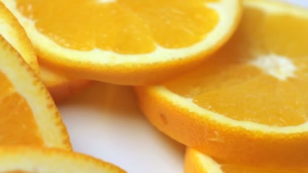 Rodajas de naranja — Vídeo de stock