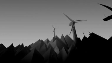 bilgisayar animasyonu Rüzgar türbinleri
