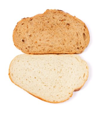 Beyaz ve kahverengi ekmek dilimi