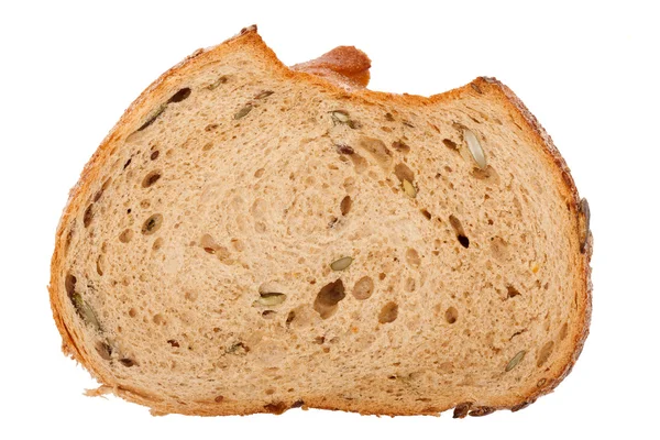 Slice of brown seedy bread — Stock Photo, Image