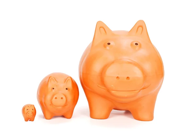 Verschillende formaat piggy banks — Stockfoto