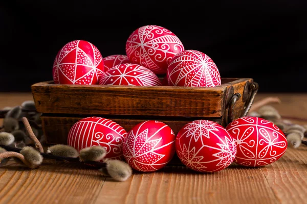 Traditional transylvanian hand written eggs — Stock Photo, Image