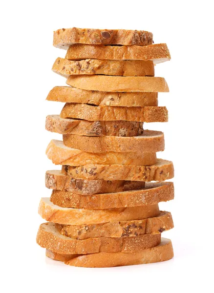 Kromki chleba ułożone — Zdjęcie stockowe