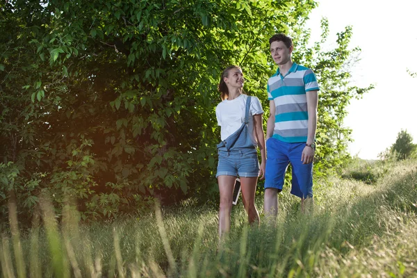 Students outdoors — Stock Photo, Image