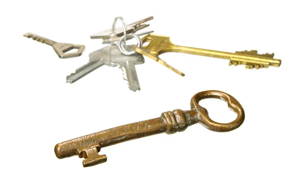 Staré a různé klíče — Stock fotografie